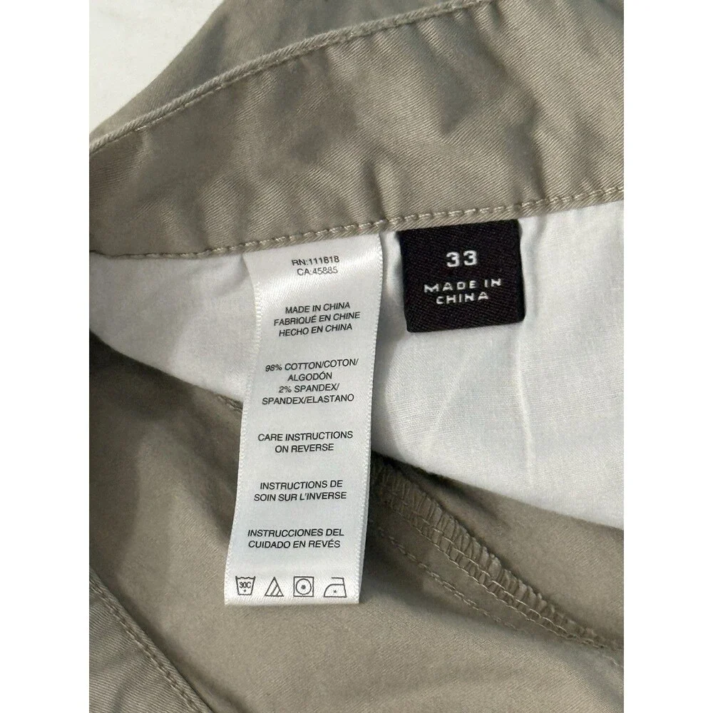 New Michael Kors Classic Fit Khaki Pants Mens Size 33